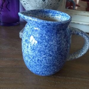 Unique And Beautiful Small Blue Pitcher.